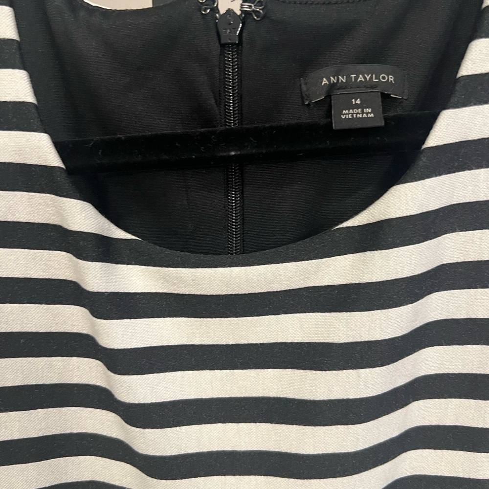 Ann Taylor Black and White Sheath Midi Dress - Picture 6 of 10